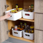 boîtes rangement blanc moderne poignées condiments vêtements livres produits beauté