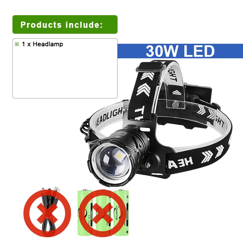 lampe frontale rechargeable led bande ajustable noir blanc certification ul cqc fcc