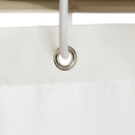 rideau douche polyester floral élégant blanc bleu métalliques classique large dimension