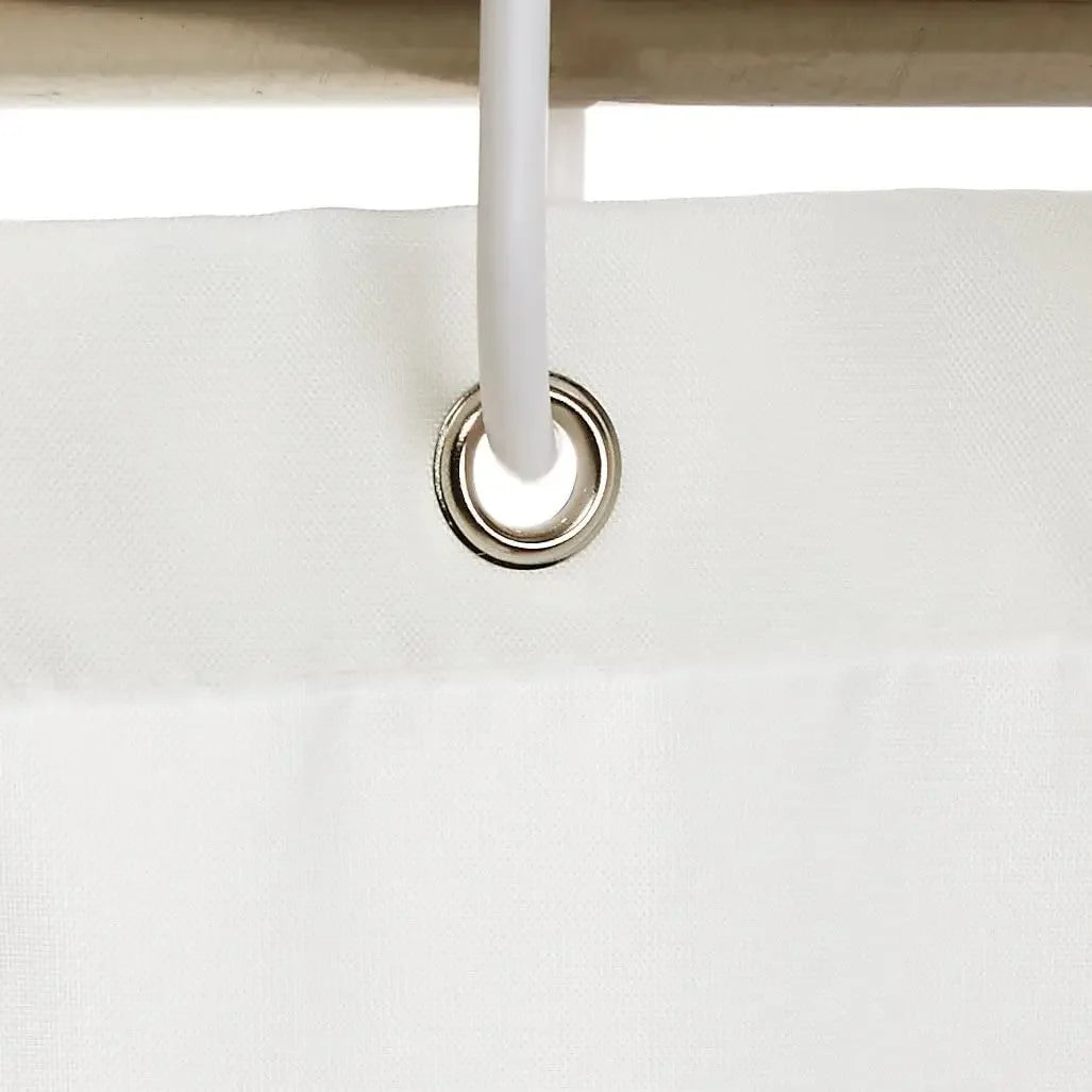 rideau douche polyester floral élégant blanc bleu métalliques classique large dimension