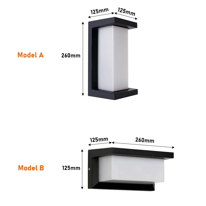 applique murale led moderne noire blanche ip65 vis fixations aluminiumextérieur