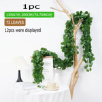 guirlande artificielle feuilles vertes modernes 78 pouces décoration intérieure extérieure mariage anniversaire festive