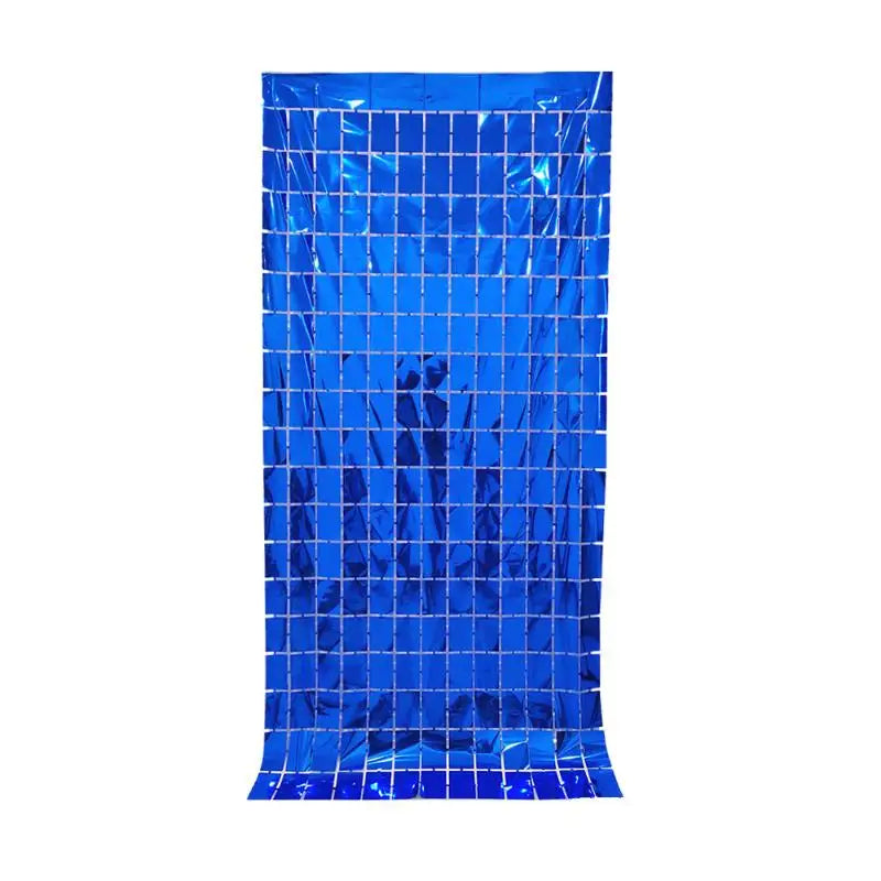 rideau pluie soie bleu rouge rose vert violet or carreaux miroir moderne festif happy