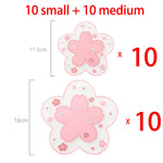 serviettes table rose fleurs blanches moderne non glissantes adhésives décoration intérieure 16cm