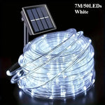 guirlande lumineuse solaire led multicolore moderne 7m 50leds 12m 100ledsextérieur festive decoration noel