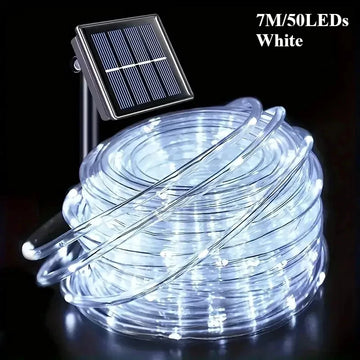 guirlande lumineuse solaire led multicolore moderne 7m 50leds 12m 100ledsextérieur festive decoration noel