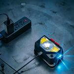 lampe frontale rechargeable bandeau ajustable couleurs multiples détecteur mouvement modes leds inclinable camping utilitaire