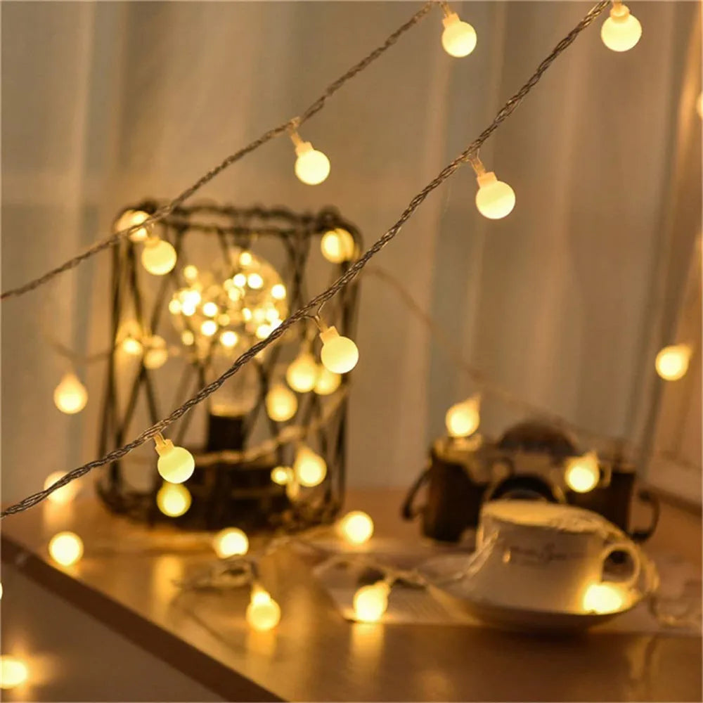 Guirlande lumineuse LED alimentée par piles pour une installation facile