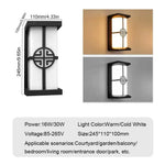 lampe murale led motion sensor ip65 abs contemporaine noire blanche 245mm 110mm 100mm