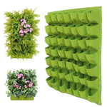 porte plantes mural vert texture feutre moderne fixations grilles plantes succulentes deco maison