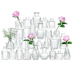 vases verre transparents ombre vintage vert marron bleu rose élégants décoration fleurs