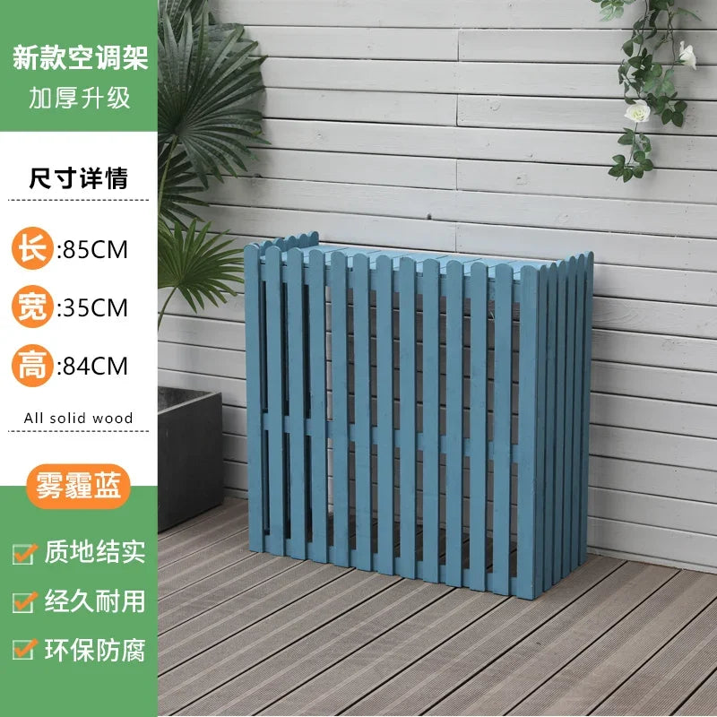 clôture murale bois naturel moderne balcon extérieur support pots fleurs anti corrosion unique