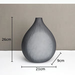 vase verre gris moderne fleurs artificielles peonies chrysanthemums decoration table decoratif arrangement floral