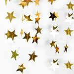 décoration murale guirlande papier or étoiles simple mariage 2m 4m festive opacité