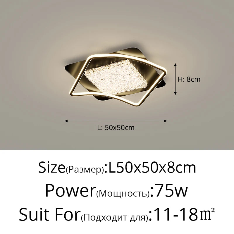 plafonnier moderne blanc doré cristaux effet glace craquelée éclairage led facile haute qualité