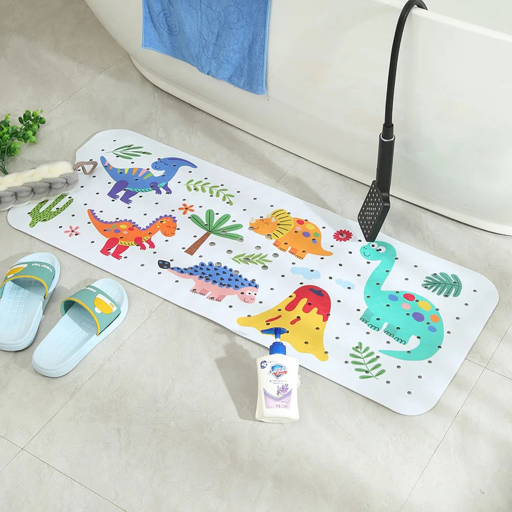 tapis bain anti dérapant thème marin poissons coraux dimensions 100cm 40cm moderne enfantin