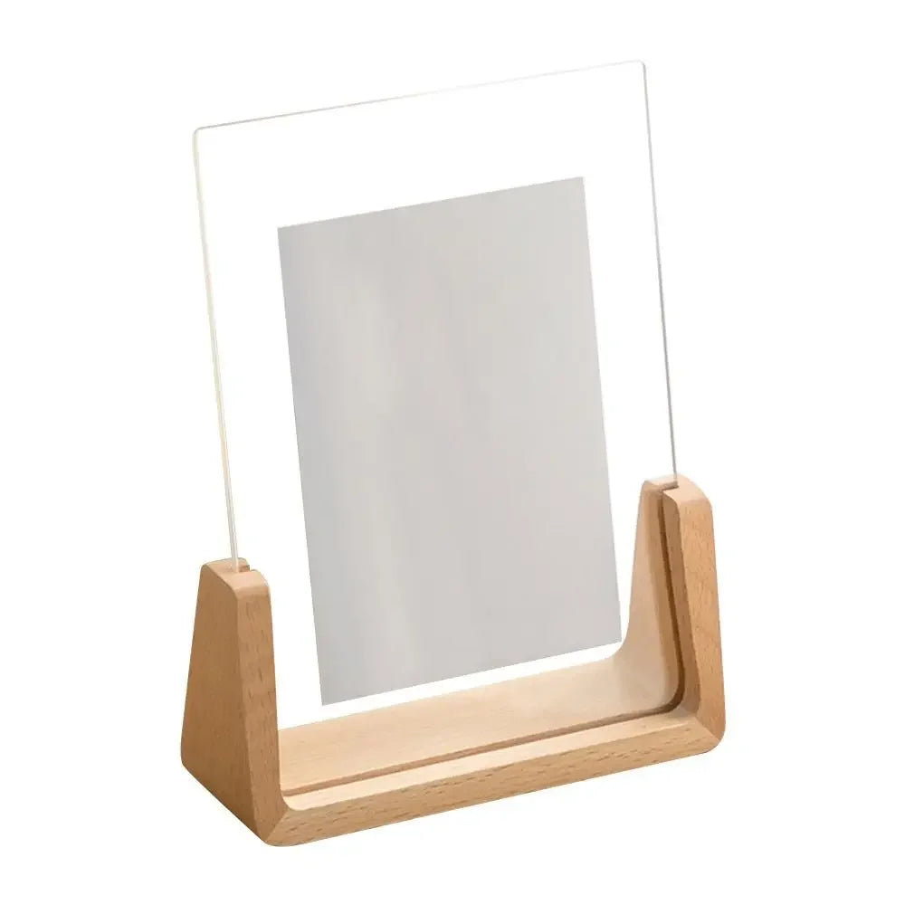 cadre photo moderne minimaliste transparent bois marron clair verre structure bois 10.2x15.2 12.7x17.8 cm