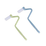 brosse nettoyer wc rose bleu vert moderne pois blancs adhésif fixe poignée portable respectueux
