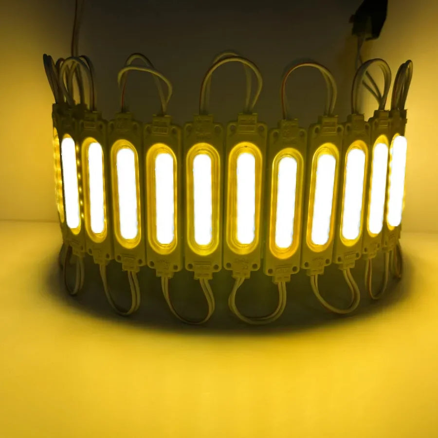 Modules LED multicolores 12V blanc bleu rose orange vert jaune violet moderne 50x70mm