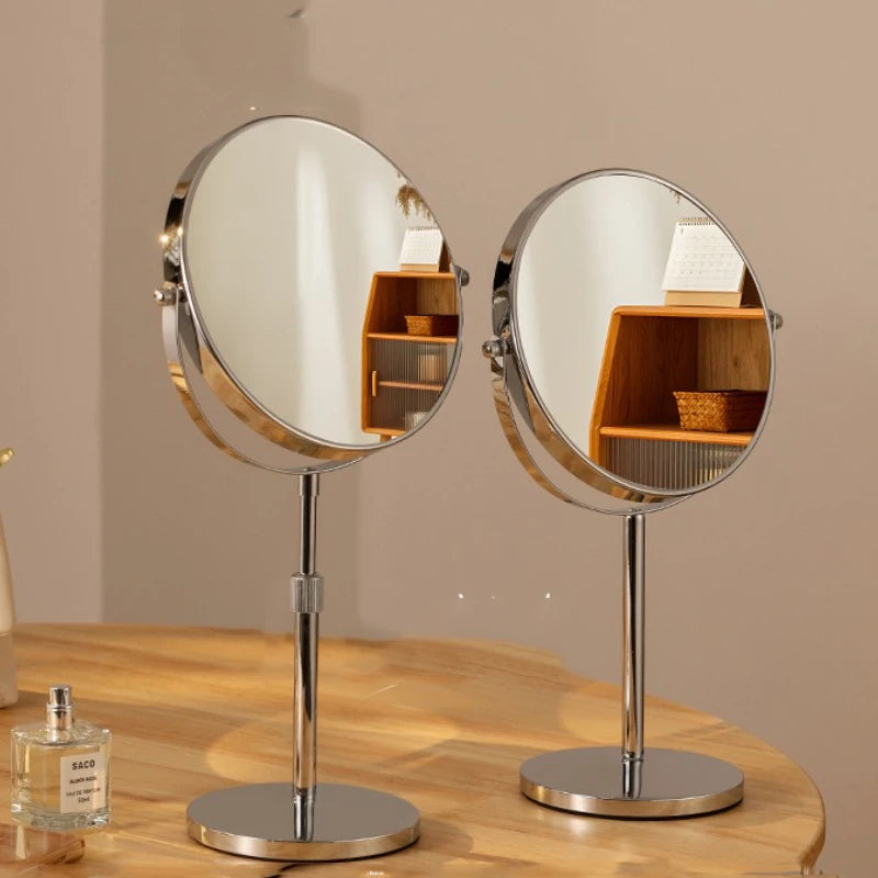 miroir cosmétique argenté moderne minimaliste tringle ajustable salle maquillage decoration maison