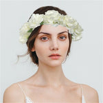 couronne fleurs artificielles bohème rouge rose blanche violette cheveux décoration mariage anniversaireintérieur