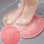 brosse pieds rose rigidité moderne adhésif douche nettoyage