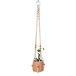 support plante suspendu macramé boho blanc beige noir artisanal anneau pot plante