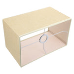 abat jour rectangulaire moderne tissu lin beige clair rose pâle opacité tringle