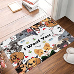 tapis porte chien motif mignon Noël décor maison intérieur moderne petit 30x50cm