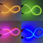 ruban led flexible orange vert blanc moderne brillant 80mm 133mm 255mm 300mm clips batteries