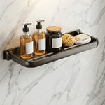 étagère salle bain réutilisable moderne argenté blanc noir plate lisse robuste étanche rangement mur