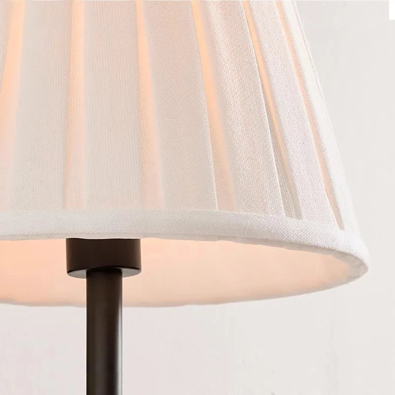 lampe murale or plissée abat jour blanc classique éclairage chambre salle manger fixée mur