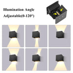 applique murale led contemporaine noire ip65 mur salon éclairage maison 3000k 85265v