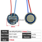 circuit intégré led 3w 5w 10w vert bleu noir 17mm 20mm 22mm 1mode 5modes