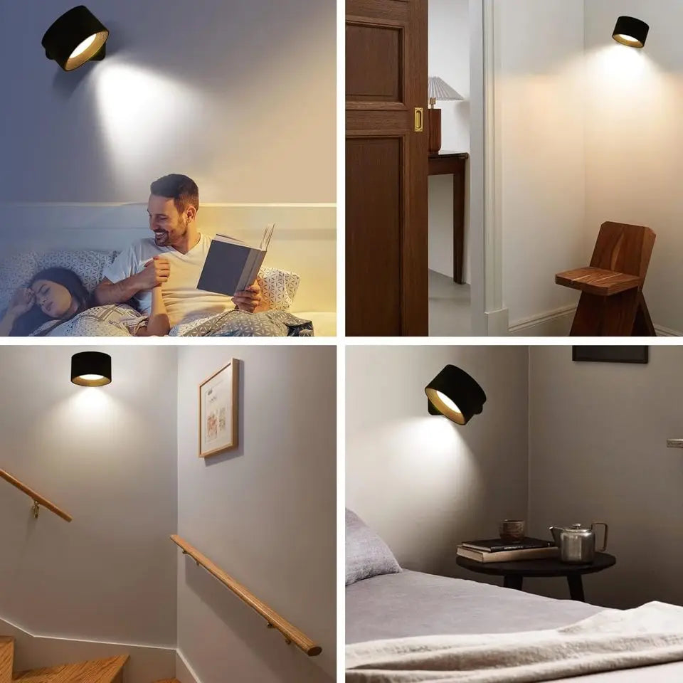 lampes murales led rechargeables télécommande moderne noir blanc minimaliste