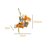 figurine lapin résine orange blanc peluche panier pommes décoration intérieure extérieure balcon jardin