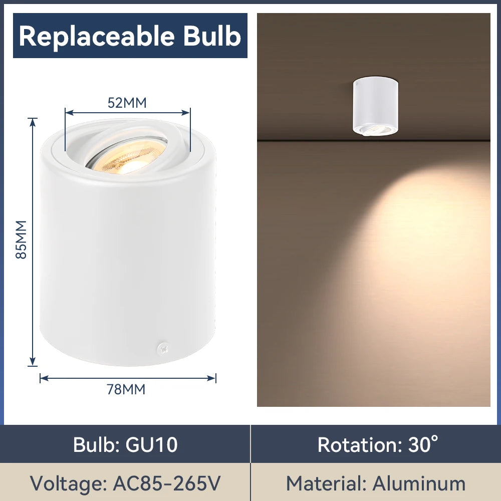 spot led gu10 noir mat moderne ac85 265v 249 2000lm neutral warm cold