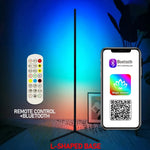 lampe sol led moderne noire trois pieds lisse diy veilleuse ambiance wifi bluetooth télécommande
