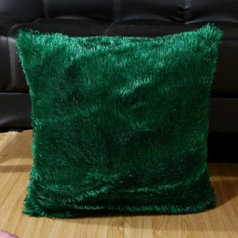 housse coussin velours doux moderne violet rouge vert blanc noir 41x41 cm
