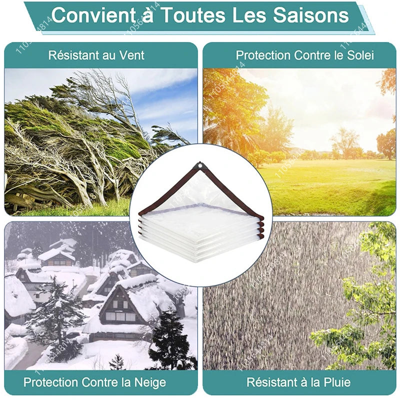 bâche transparente tarpaulin réseau noir orange moderne métalliques résistante l'eau 2x2m 2x3m 2x4m