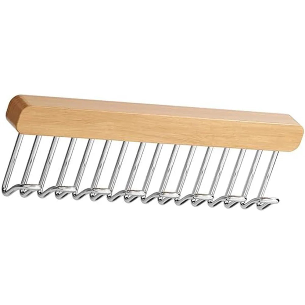 organisateur suspendu minimaliste bois cravates ceintures serviettes ustensiles cuisine sacs brosses