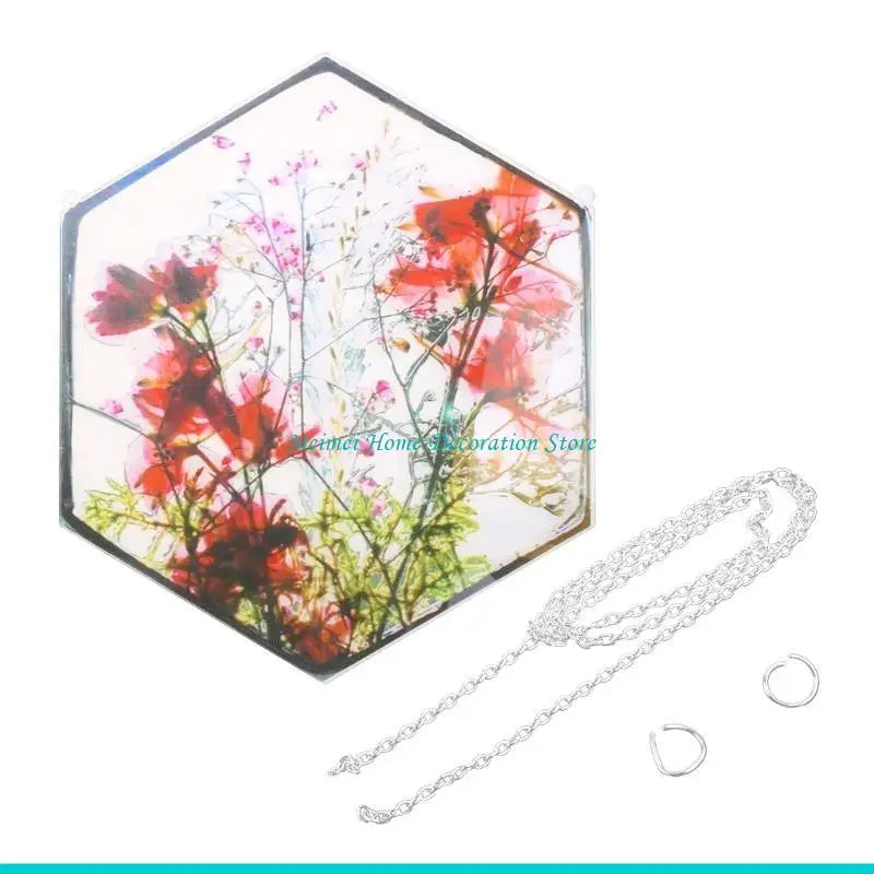 porte clés fleurs séchées multicolore chaîne métal moderne décoratif transparent