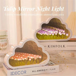 lampe nuit tulipes blanc rose violet moderne décorative adhésif fleurs artificielles feuilles tulipe petits