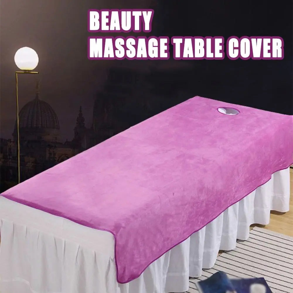drap massage velours uni blanc rose marron gris 80x200cm 120x200cm
