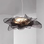 lampe suspendue moderne led blanc noir acier poli spirale chambre salle manger