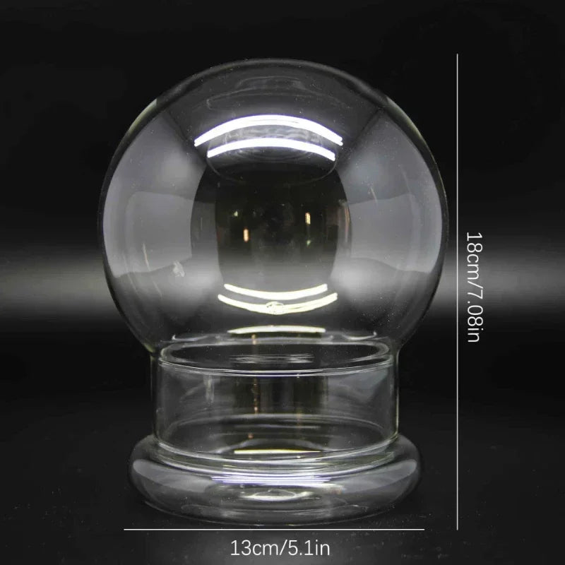 vase verre transparent terrarium miniature décoration arbre figurines fleurs