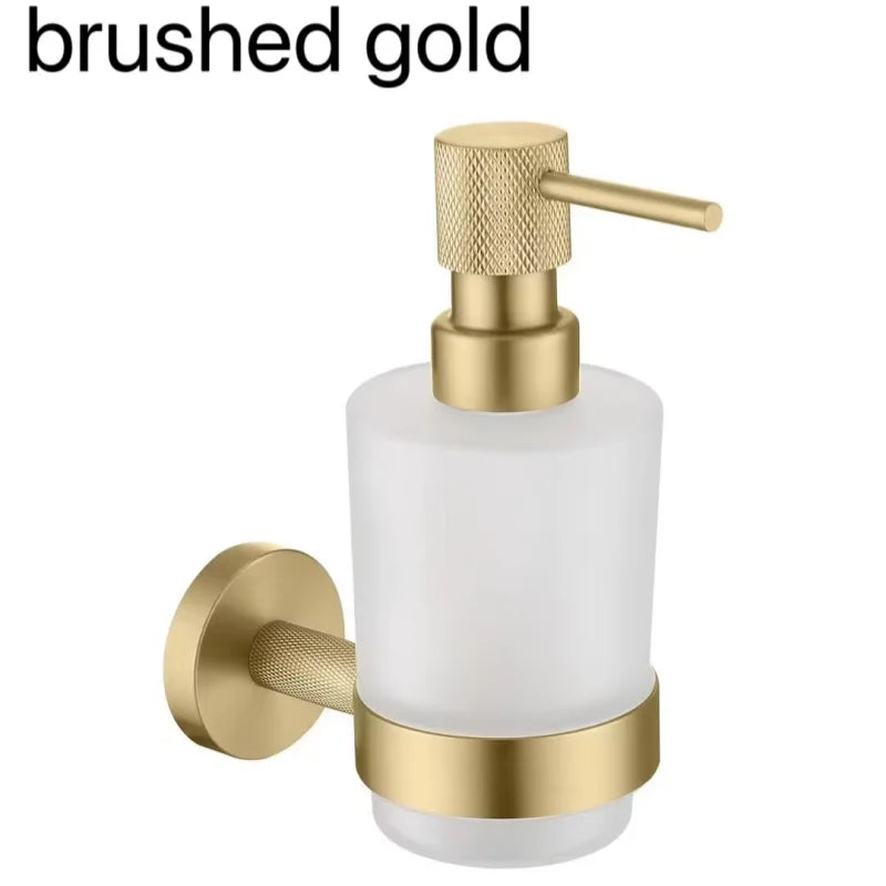 Distributeur savon liquide mural moderne rose gold nickel brossé noir mat blanc matchrome