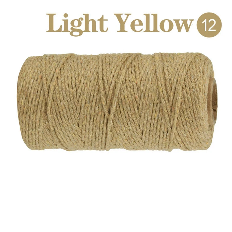 fil coton multicolore texturé naturel 100m 2mm enduit crafts sacs vêtements textiles maison