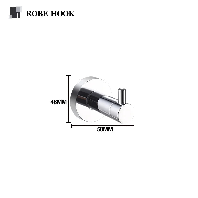 ensemble accessoires salle bain chrome acier inoxydable porte serviette savon mural moderne argenté