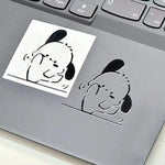 sticker autocollant 3d dessins animés chat noir blanc décoration téléphone diy illustration simple